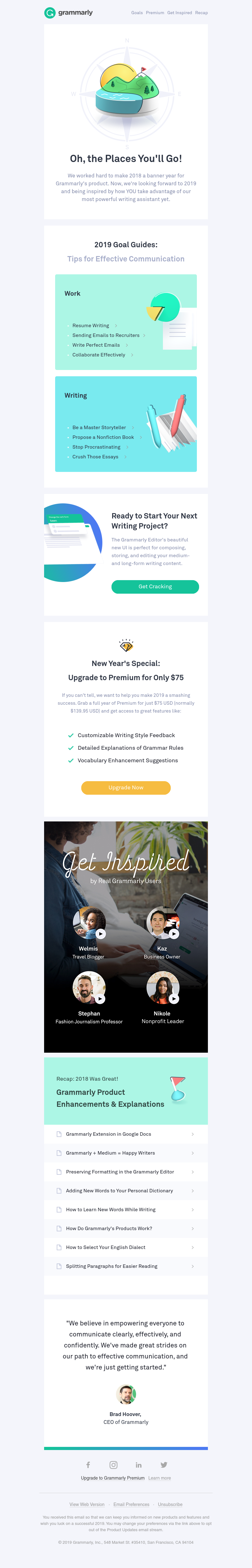 Grammarly - 2019: Goals, Inspiration, and Getting the Most from Our Product