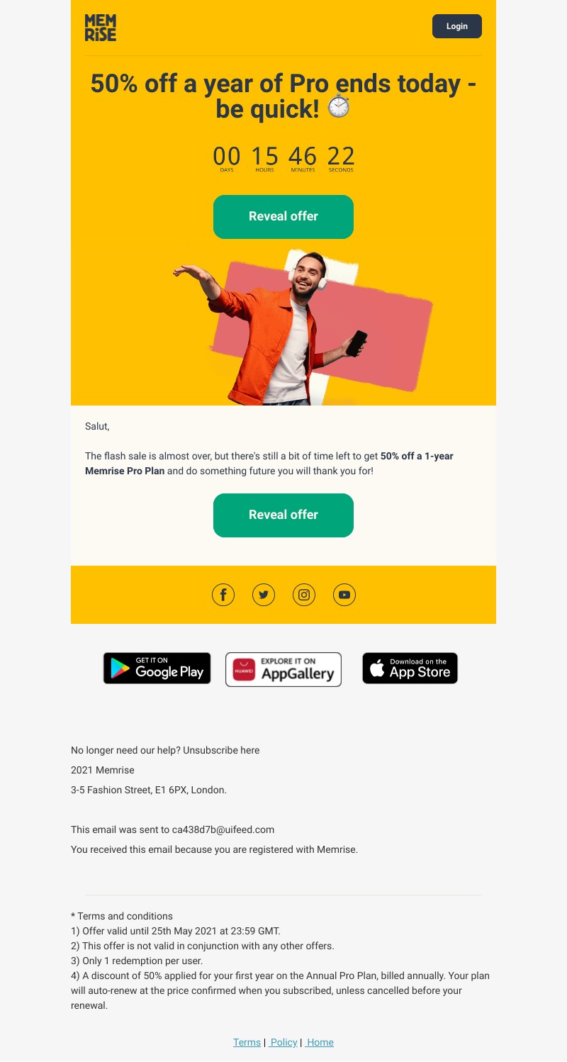 Memrise - Blink and you'll miss it - 50% off ends today! ⚡️
