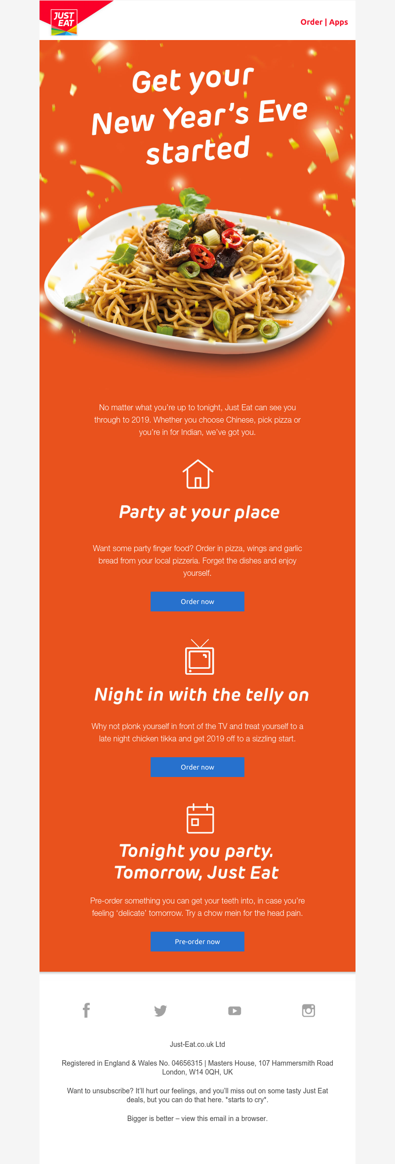 Just Eat - All the ways to Just Eat on NYE