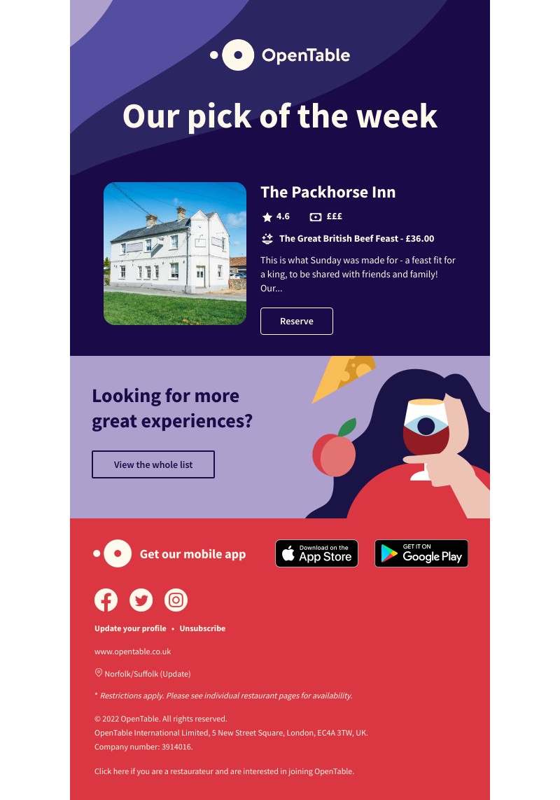 OpenTable - The Packhorse Inn: The Great British Beef Feast