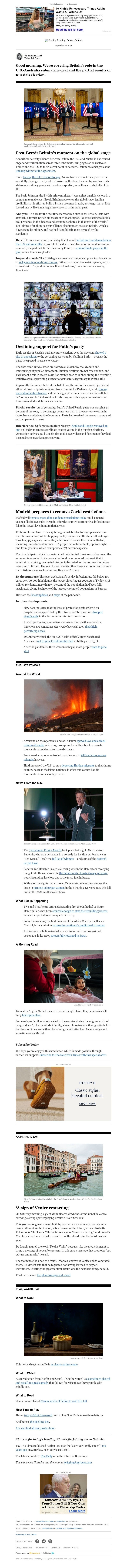 The New York Times - Your Monday Briefing