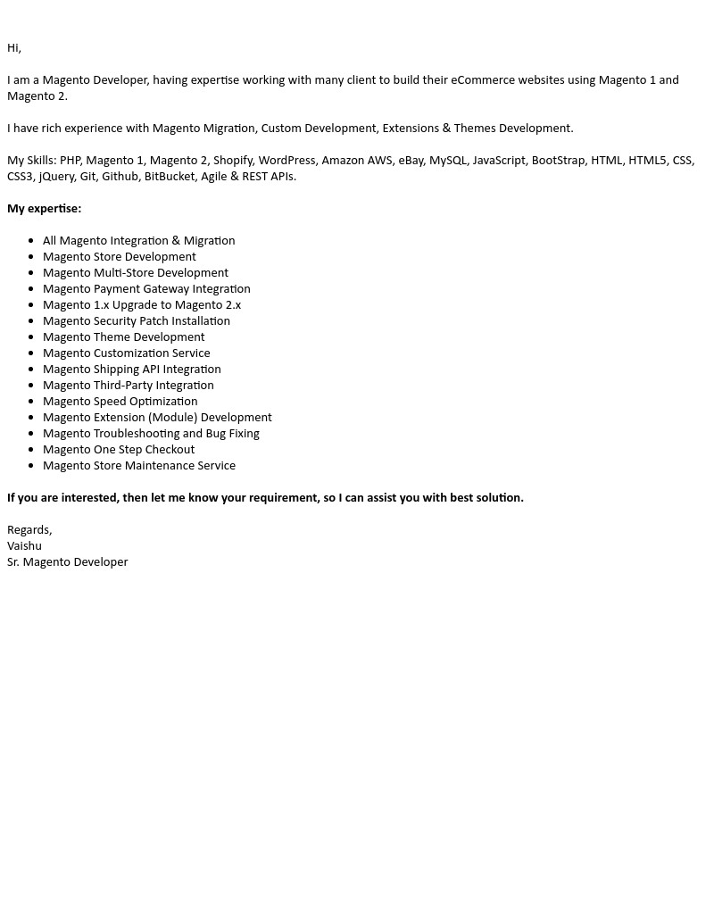 Zapier - Magento Certified Developer ( Magento 1.x , Magento 2 )