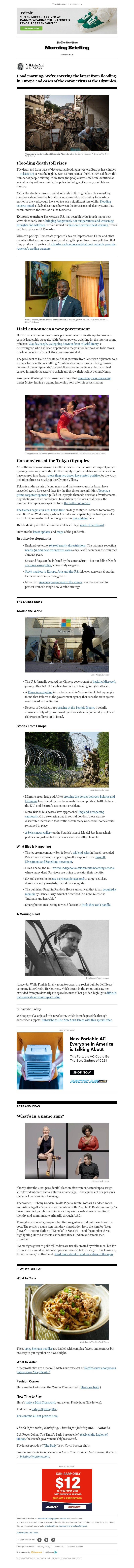 The New York Times - Your Tuesday Briefing
