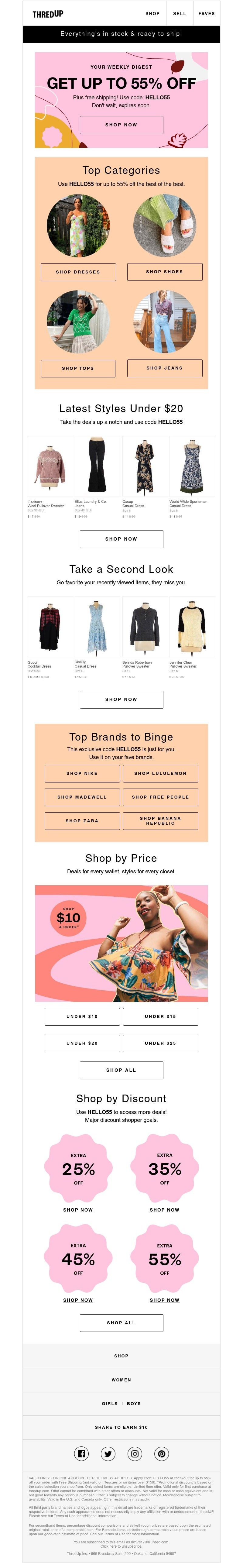 thredUP - Your 55% off code is gonna love this.