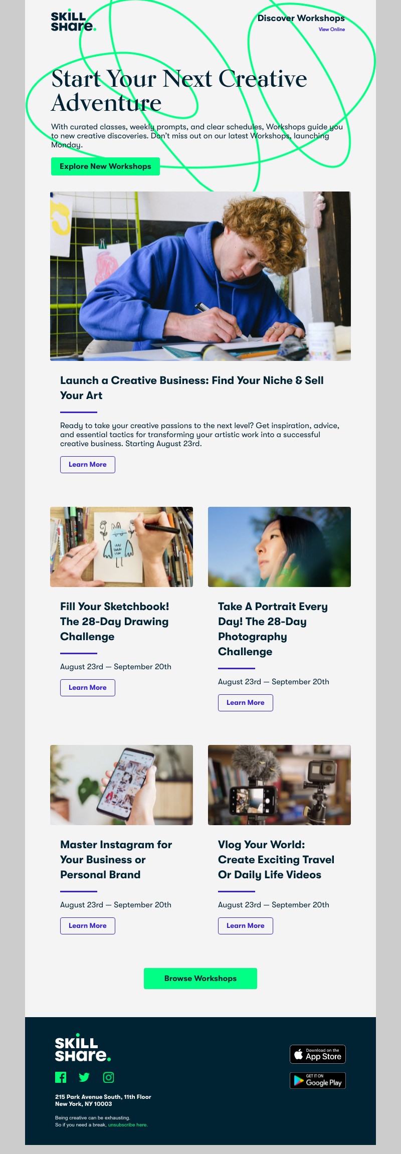 Skillshare - 5 New Workshops for You
