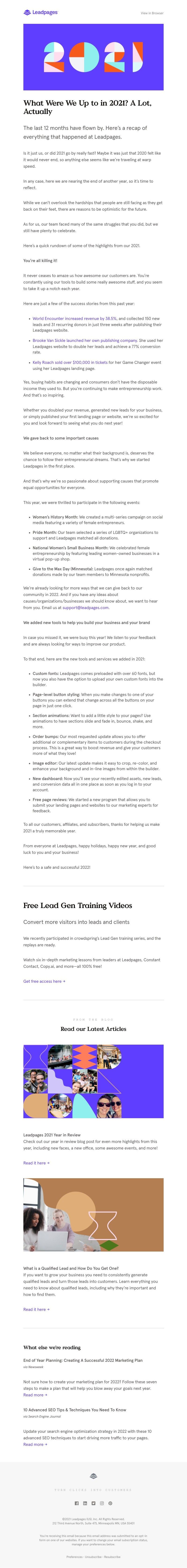 Leadpages - Happy holidays from Leadpages!