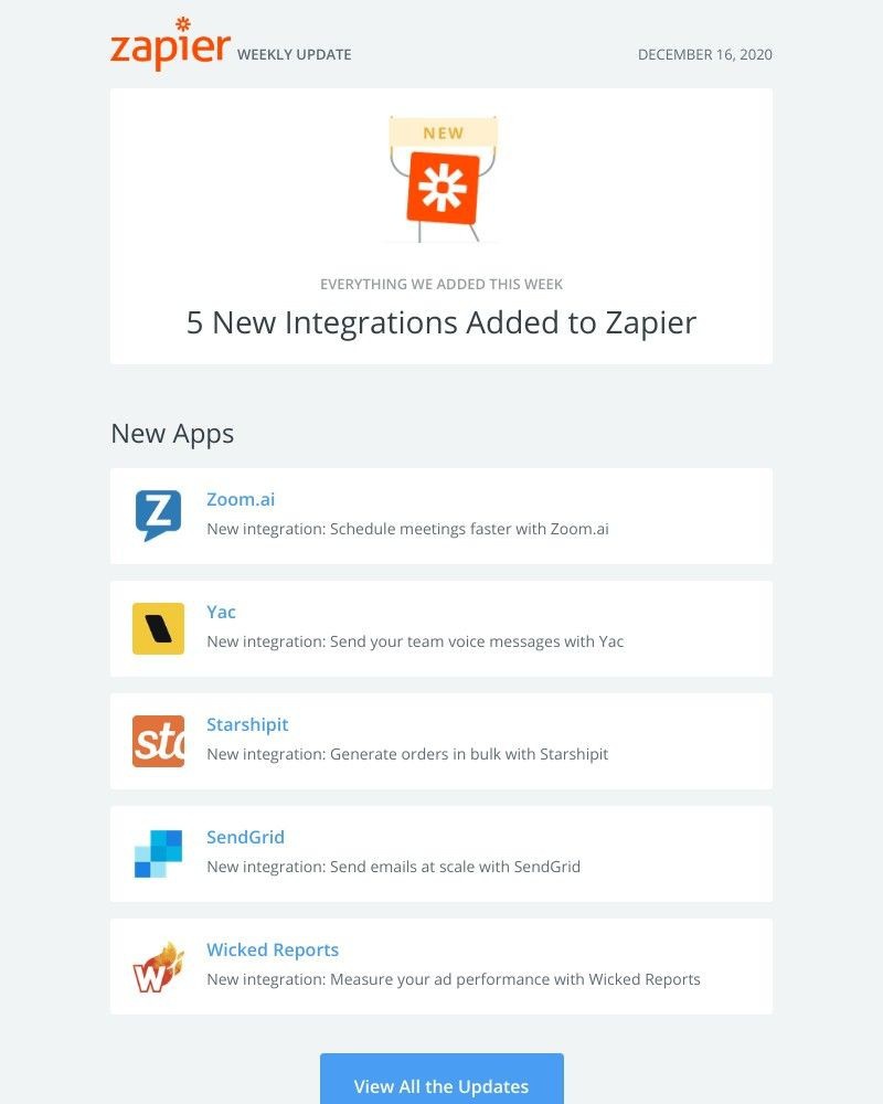Zapier - 🚀 5 new integrations added to Zapier