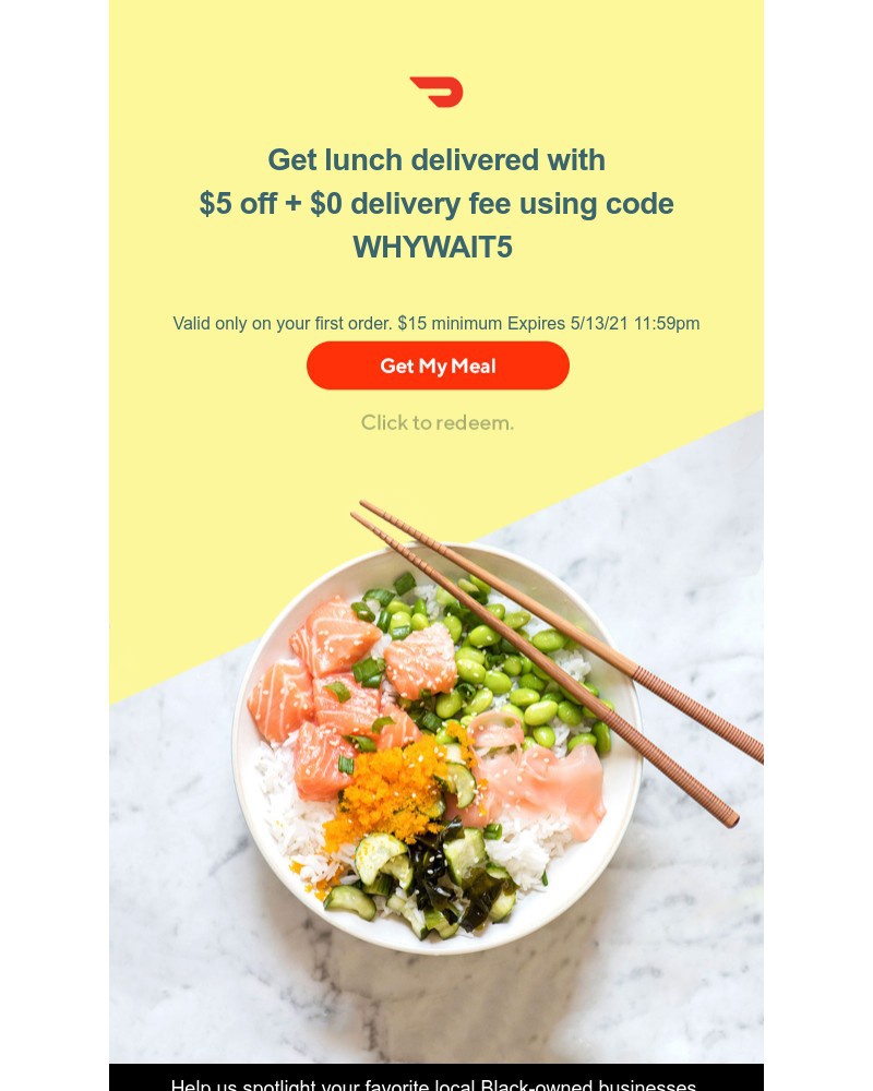 - $5 off toward dinner!