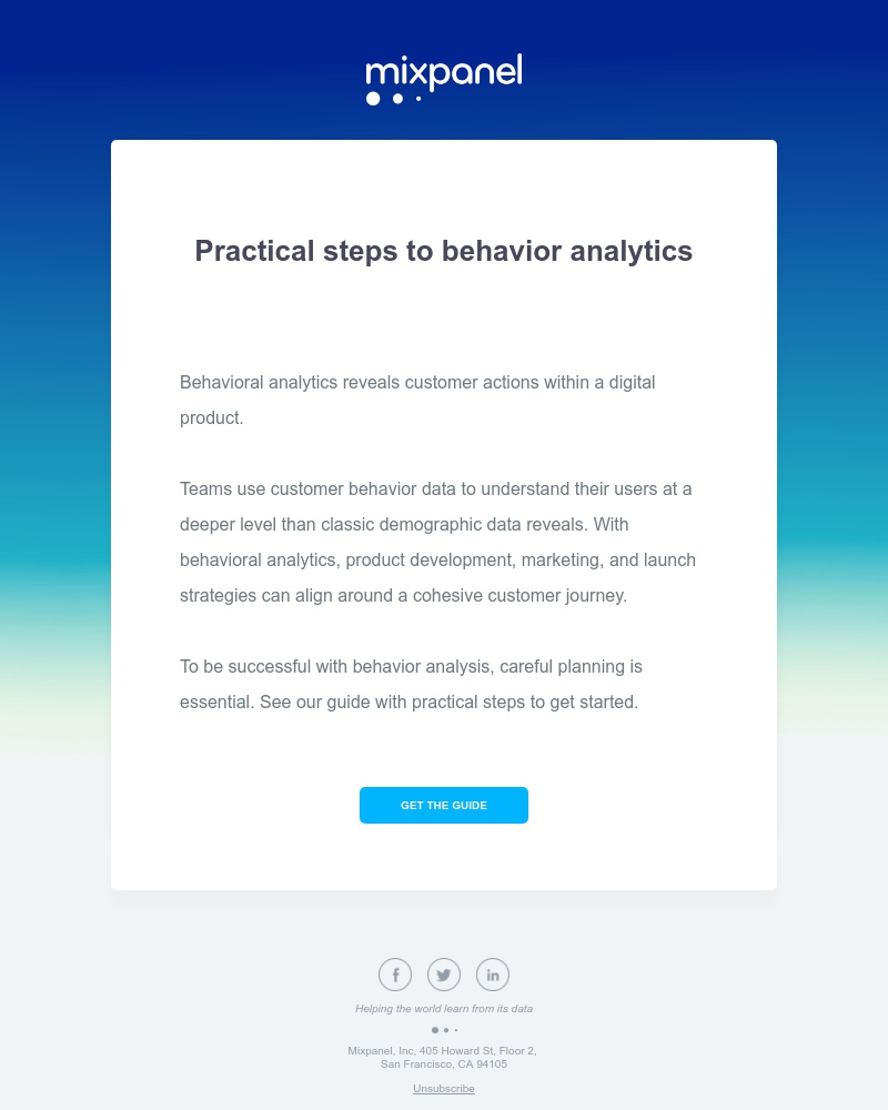 Mixpanel - 5 steps to planning for behavioral analytics