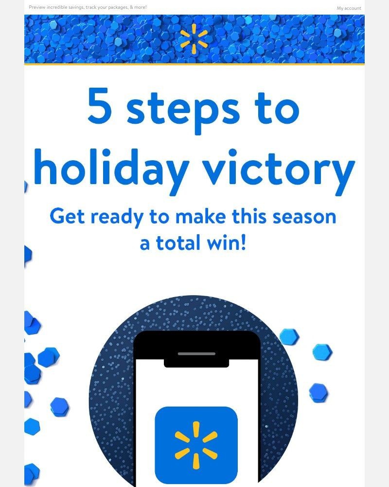Walmart - 5 steps to save time & money this holiday! 🎁✨🛍
