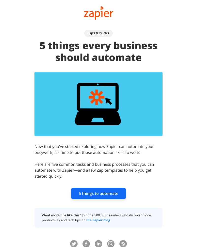 Zapier - 5 things you should automate