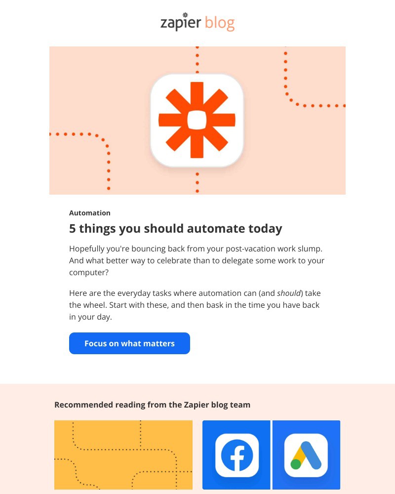Zapier - 5 things you should automate today