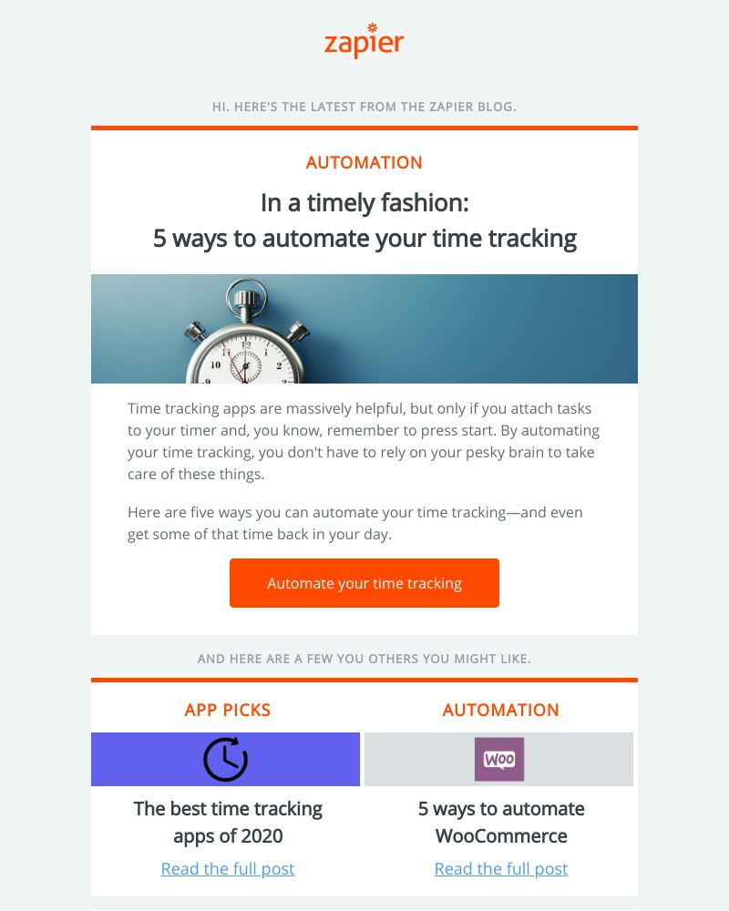 Zapier - 5 ways to automate your time tracking