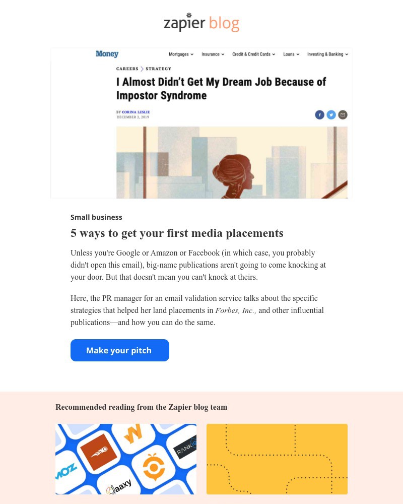 Zapier - 5 ways to get media placements