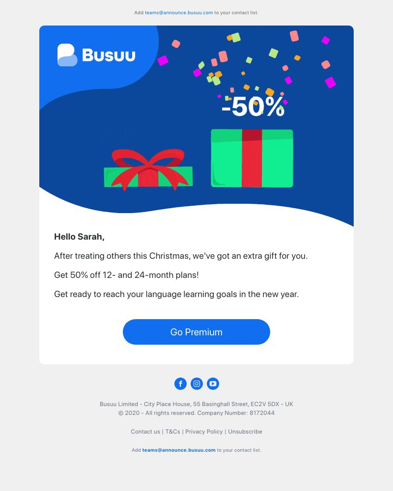 Busuu - ⏳ 50% off ends tonight! ⏳     