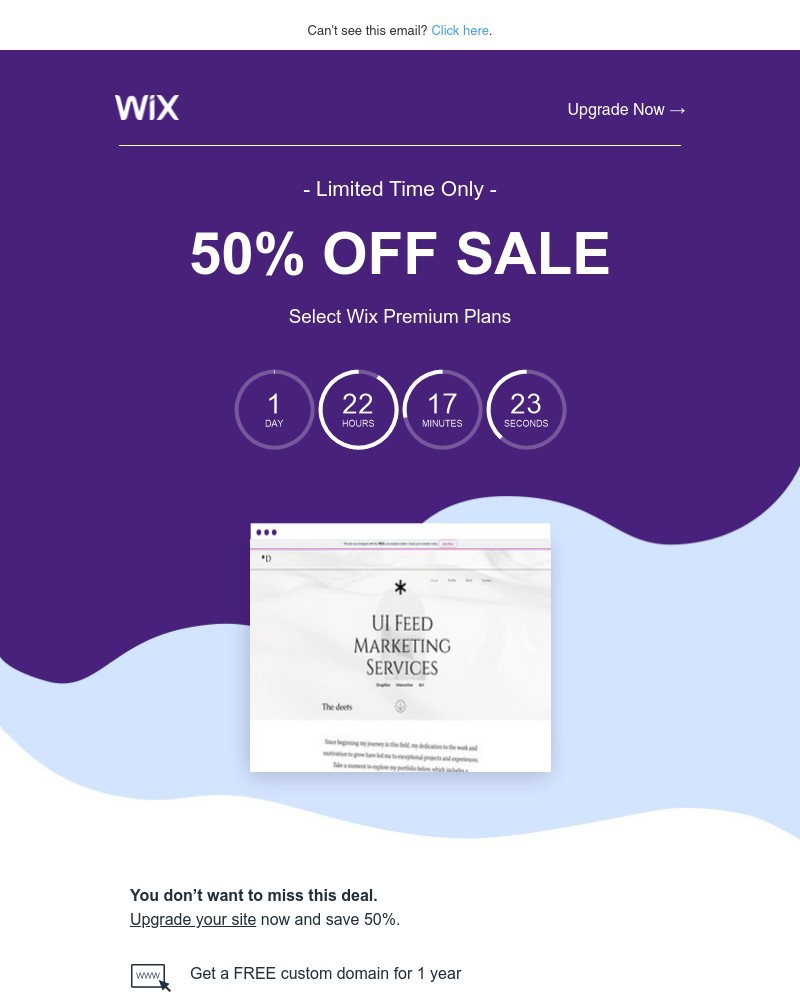Wix - 50% OFF: Sale happening now