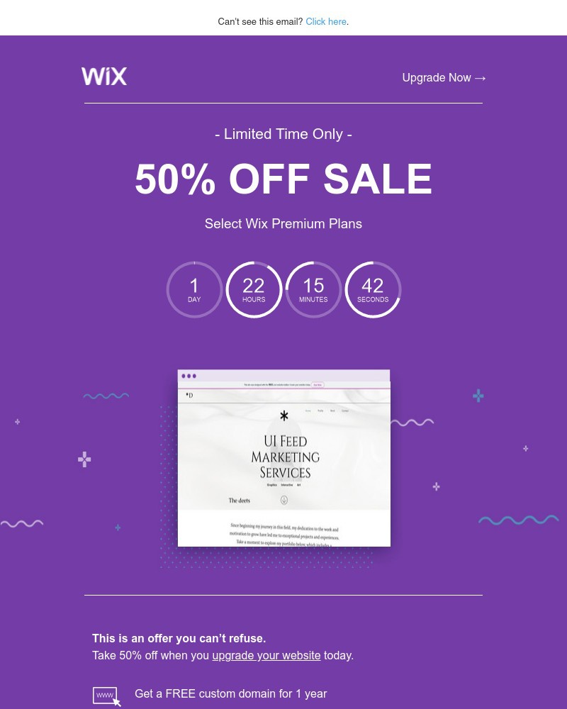 Wix - 50% OFF: Sale happening now