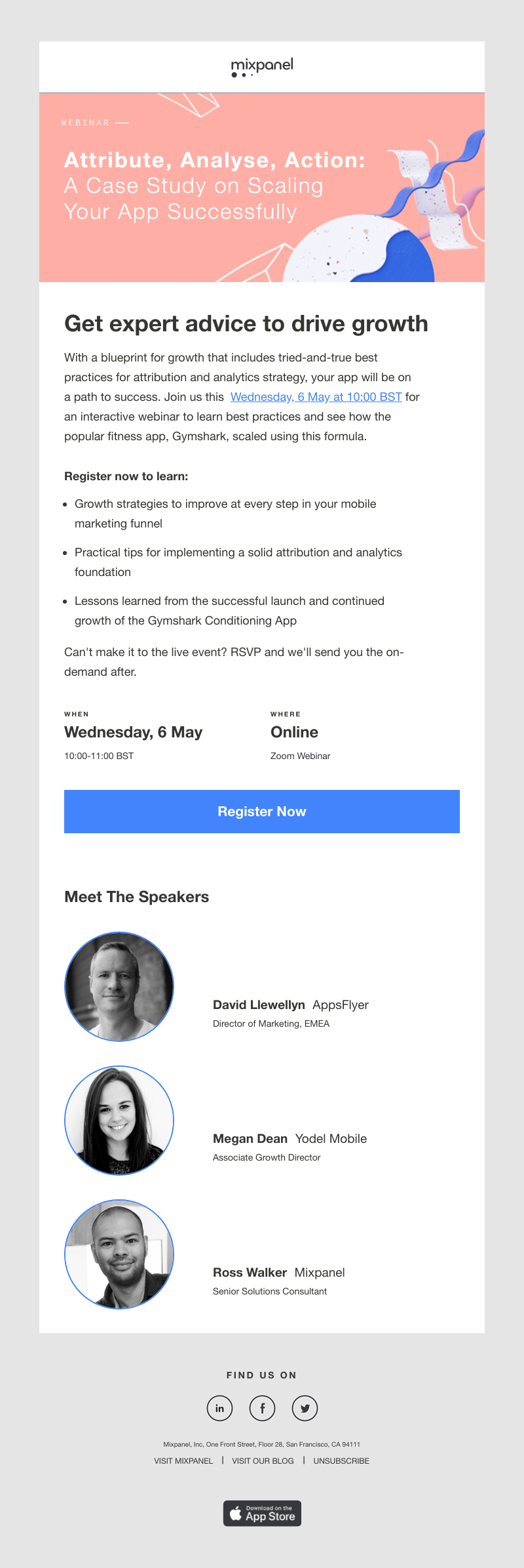 Mixpanel - Last chance: How Gymshark successfully scaled their fitness app | Wed, 6 May at 10:00 BST