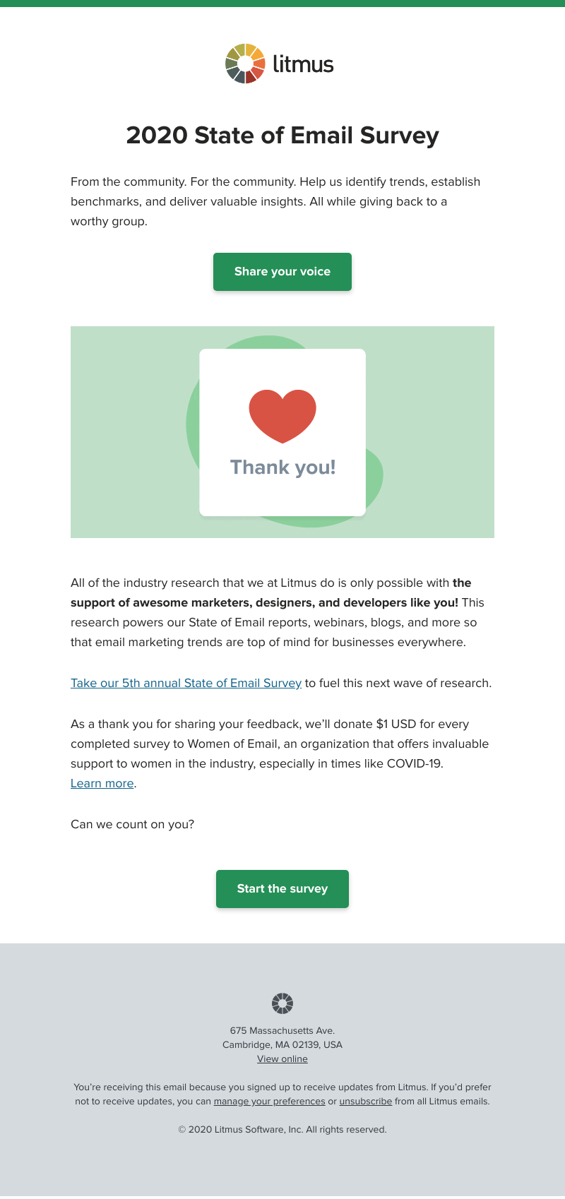 Litmus - 🔈 Sound off in our State of Email survey 🔈