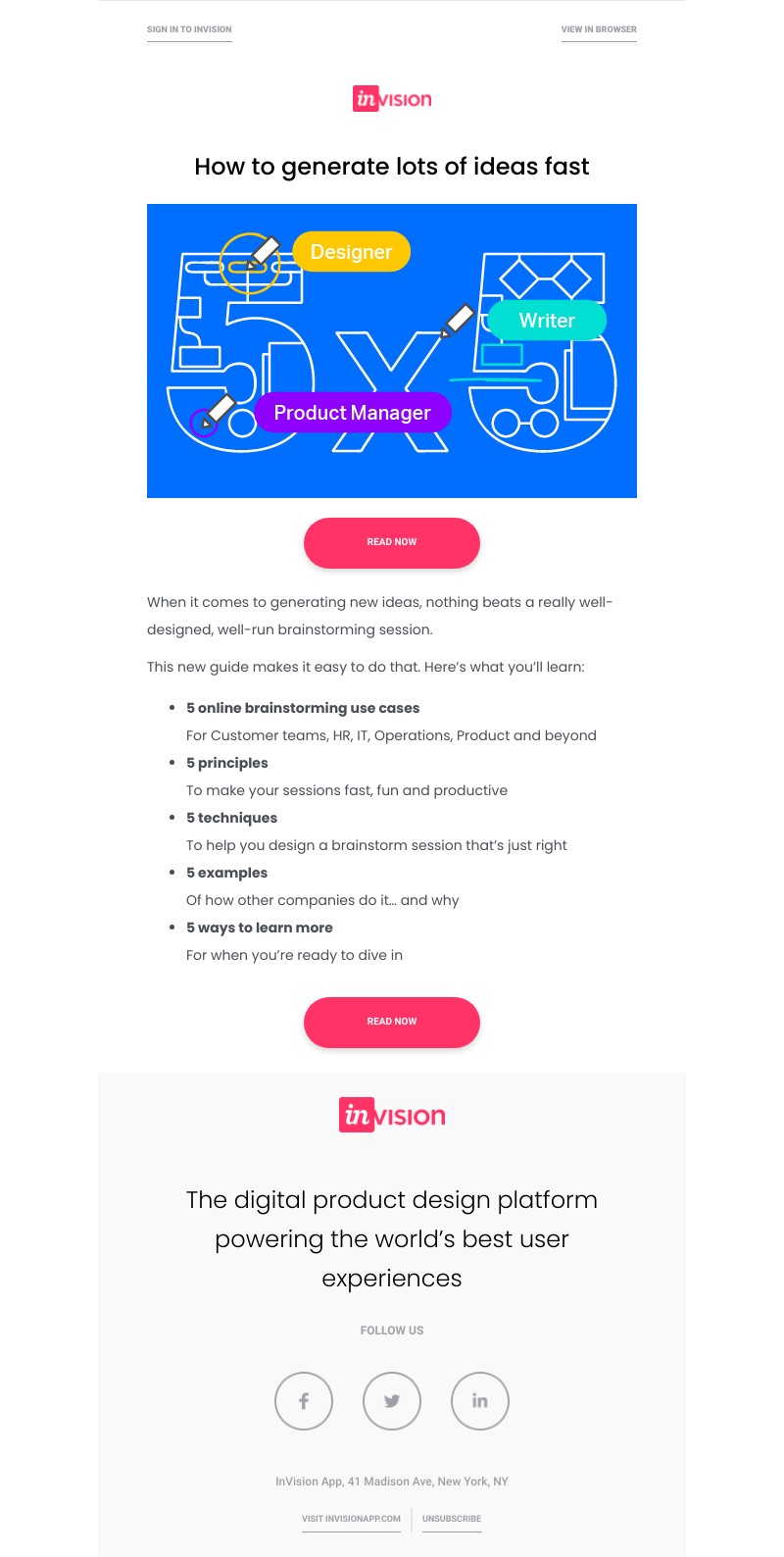 InVision - Read Now: The 5x5 Guide to Online Brainstorming