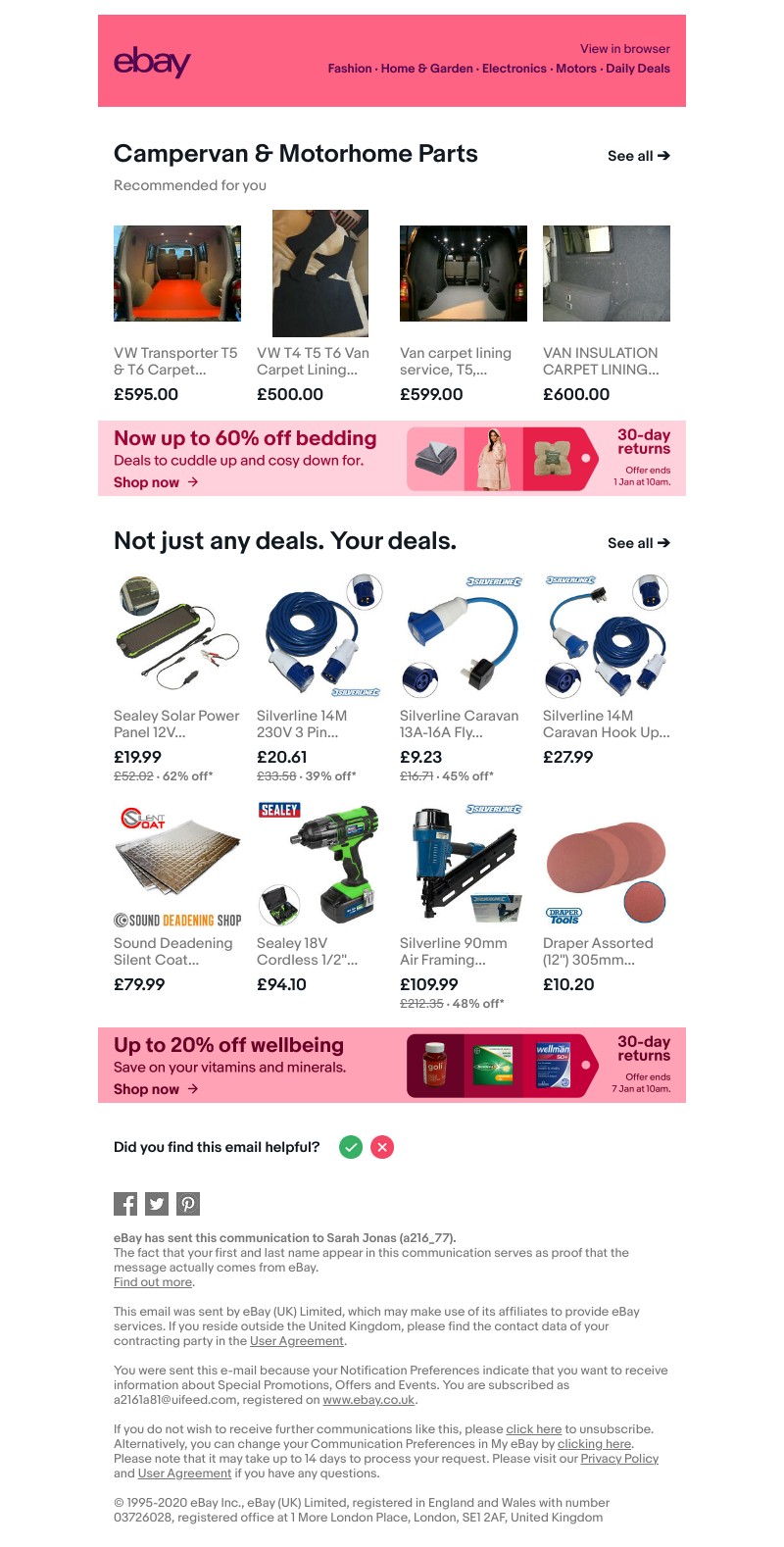  - Campervan & Motorhome Parts we've picked for you!