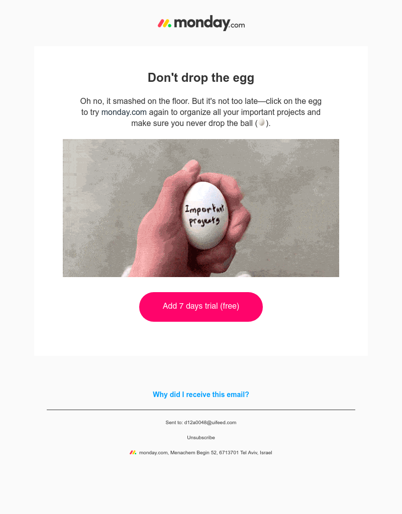 Monday - What makes this egg different from all other eggs