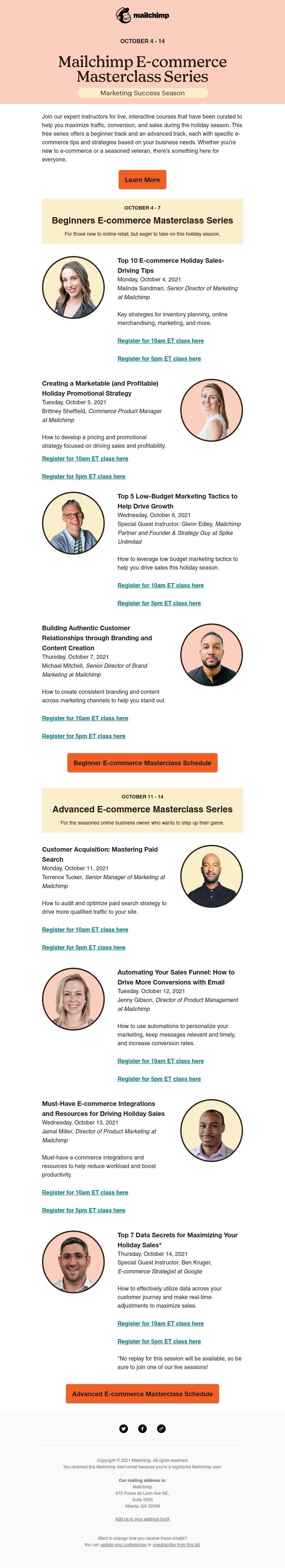 Mailchimp - Register for our free Mailchimp E-commerce Masterclass Series