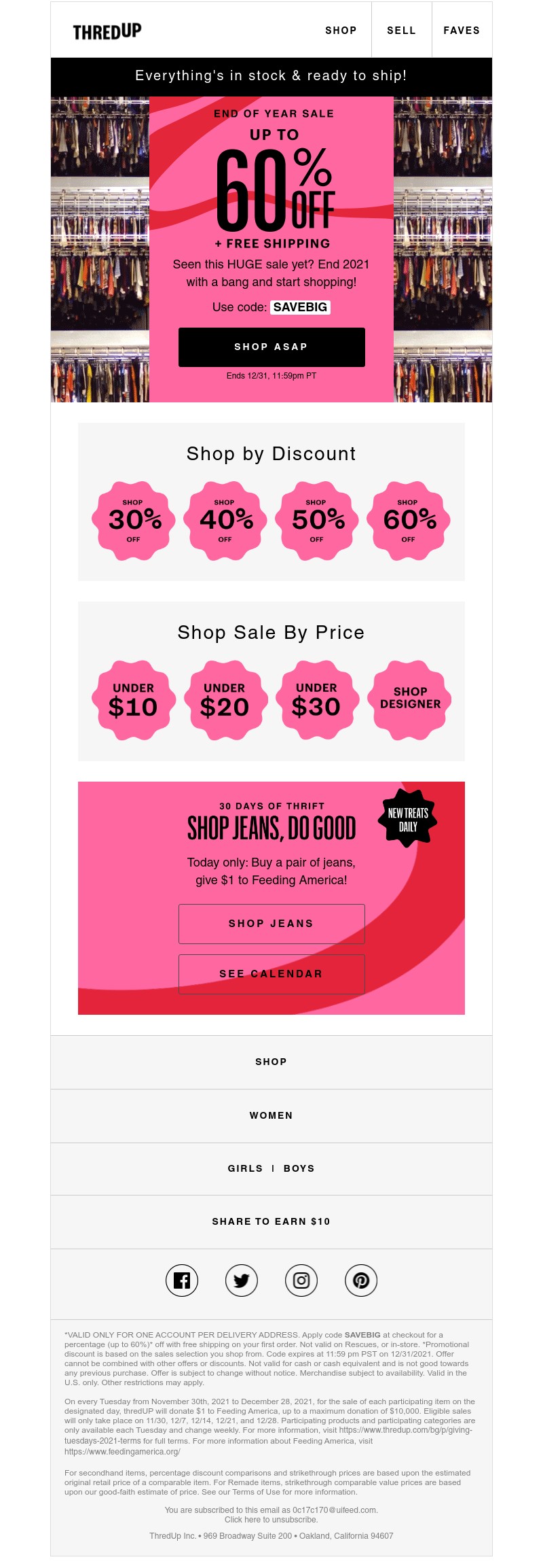 thredUP - 🥳 UP TO 60% OFF: Over 3M items