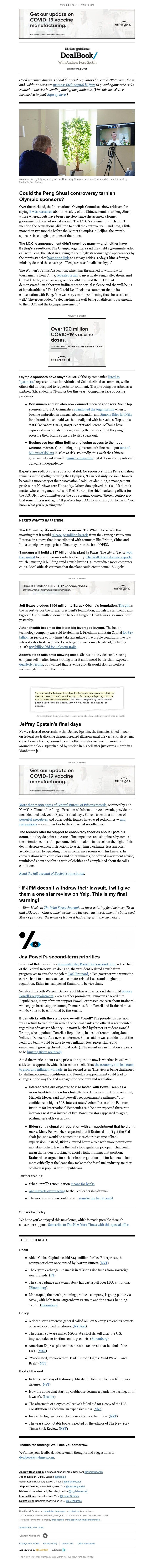 The New York Times - DealBook: The risk Olympic sponsors take