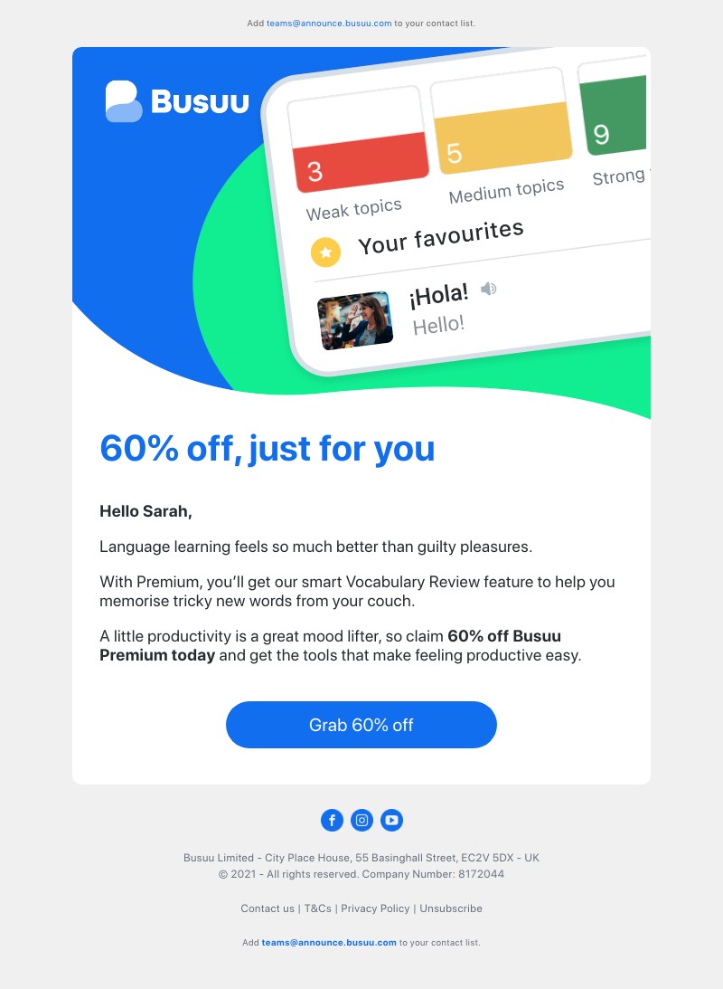 Busuu - 60% off Premium 👀 Our best price ever on boosted learning 