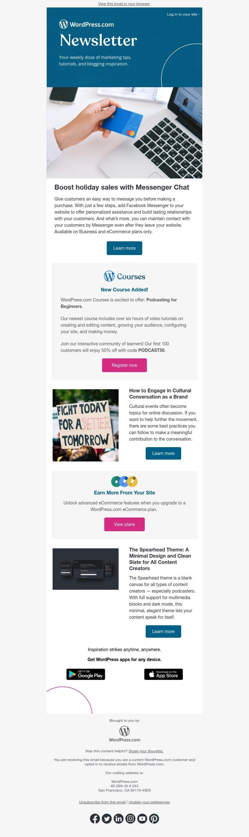 WordPress - Connect with more customers on your website