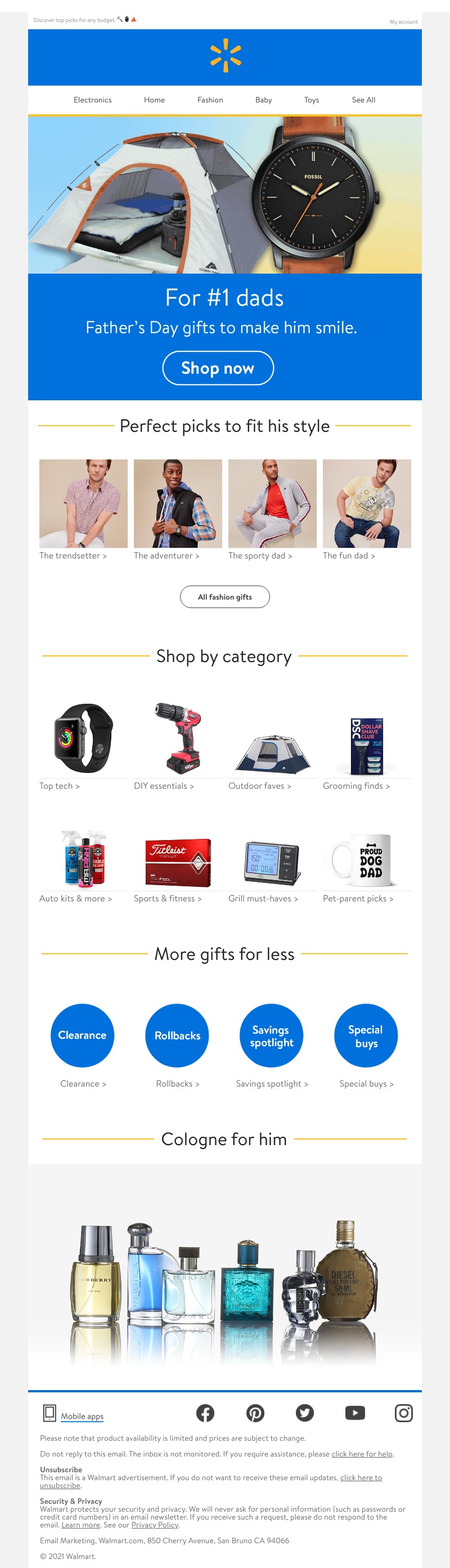 Walmart - Only the best for Dad—fashion, outdoor, & more