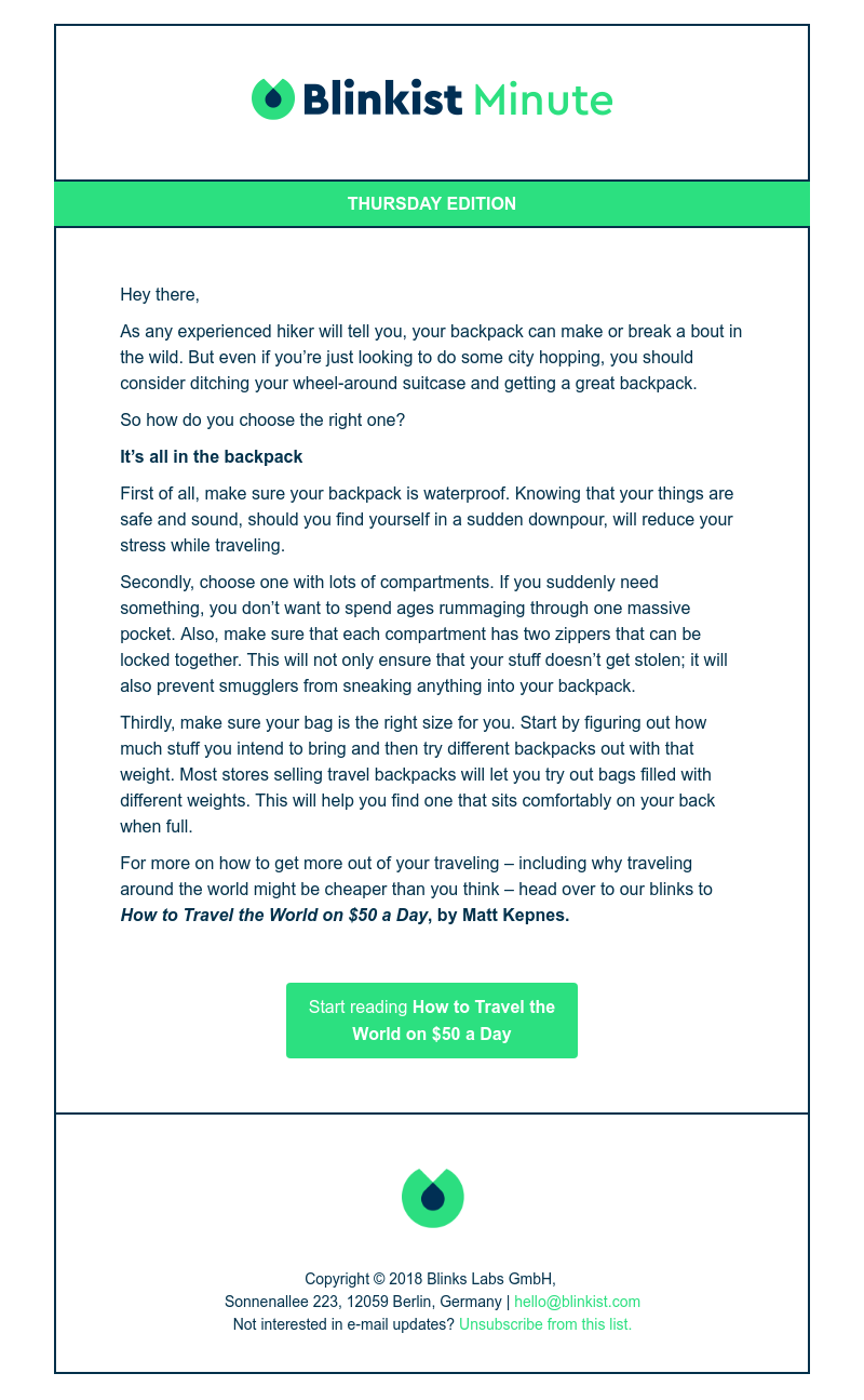  - Blinkist Minute: A pack that has your back