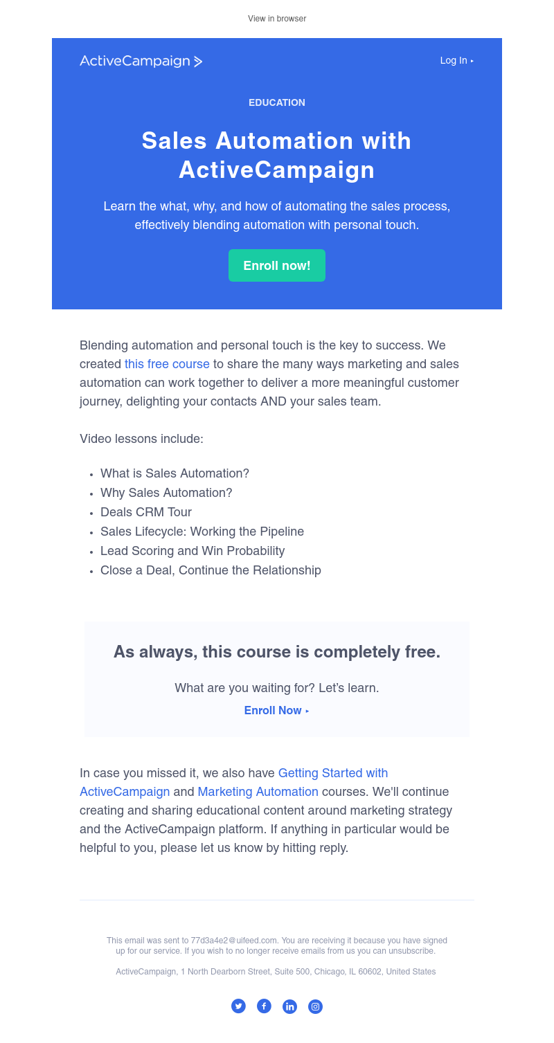  - [Free Training] Our sales automation course is live