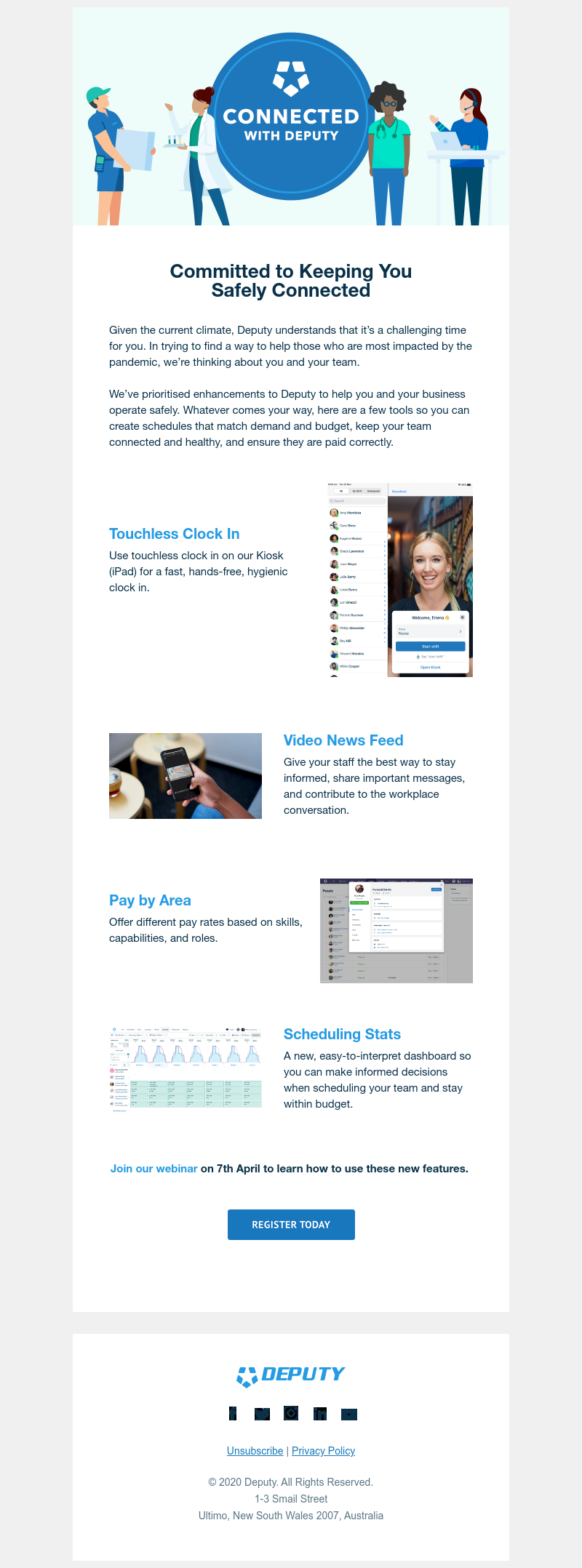 Deputy - New ✨Hygienic Touchless Clock In, share quick videos to News Feed, and more 