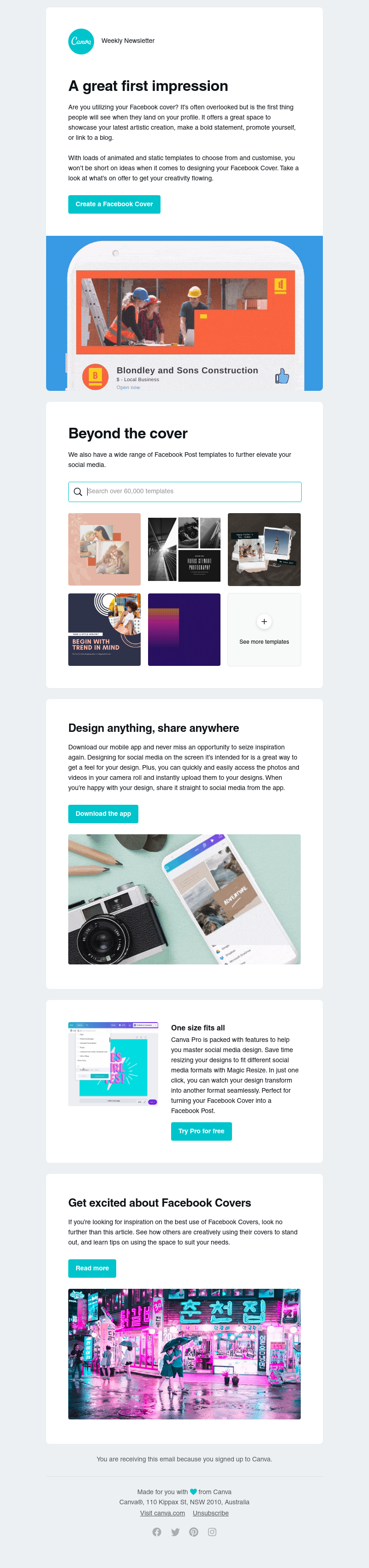 Canva - Cover all bases with our range of Facebook templates