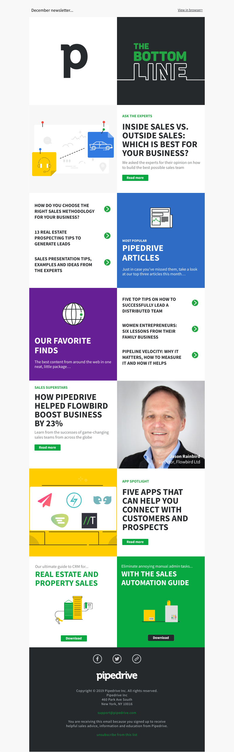 Pipedrive - The Bottom Line: December 2019 Edition