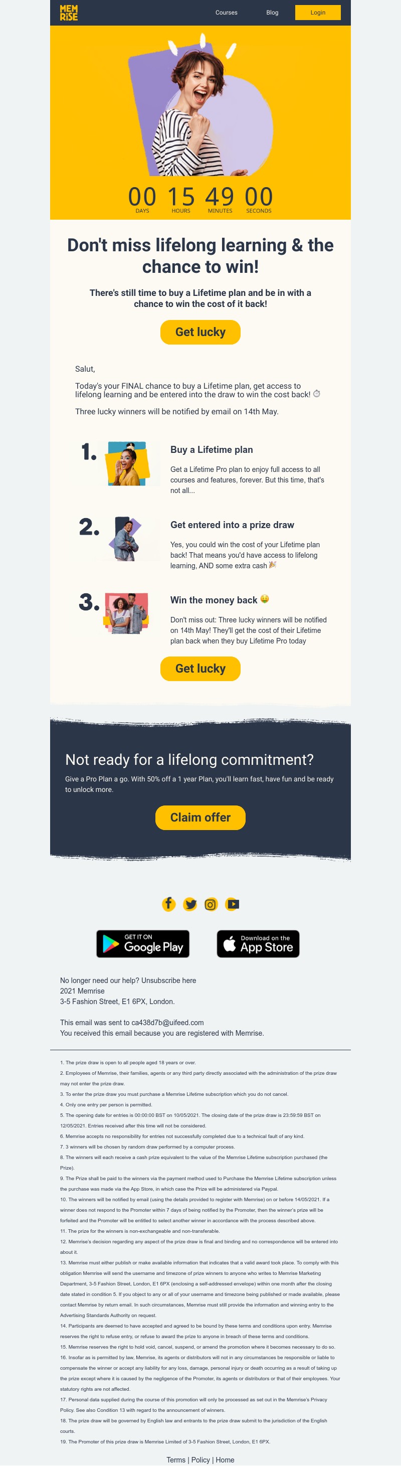 Memrise - FINAL DAY to grab our new Lifetime Pro offer!