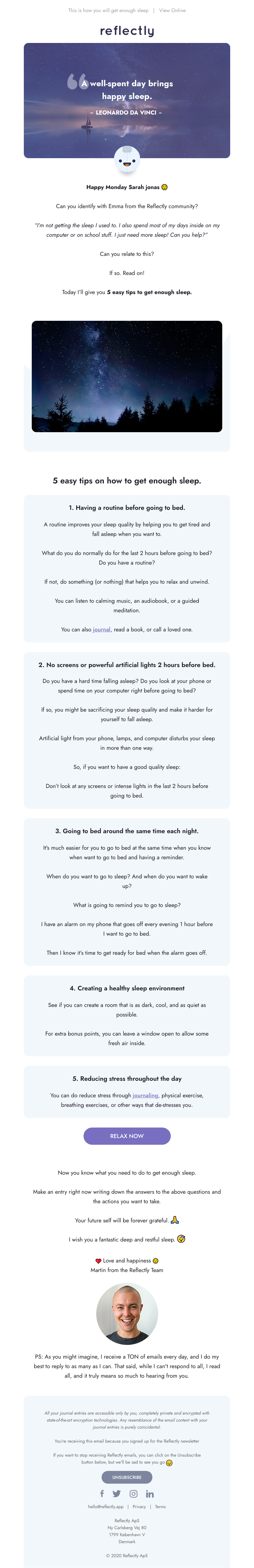 Reflectly - Are you getting enough sleep?
