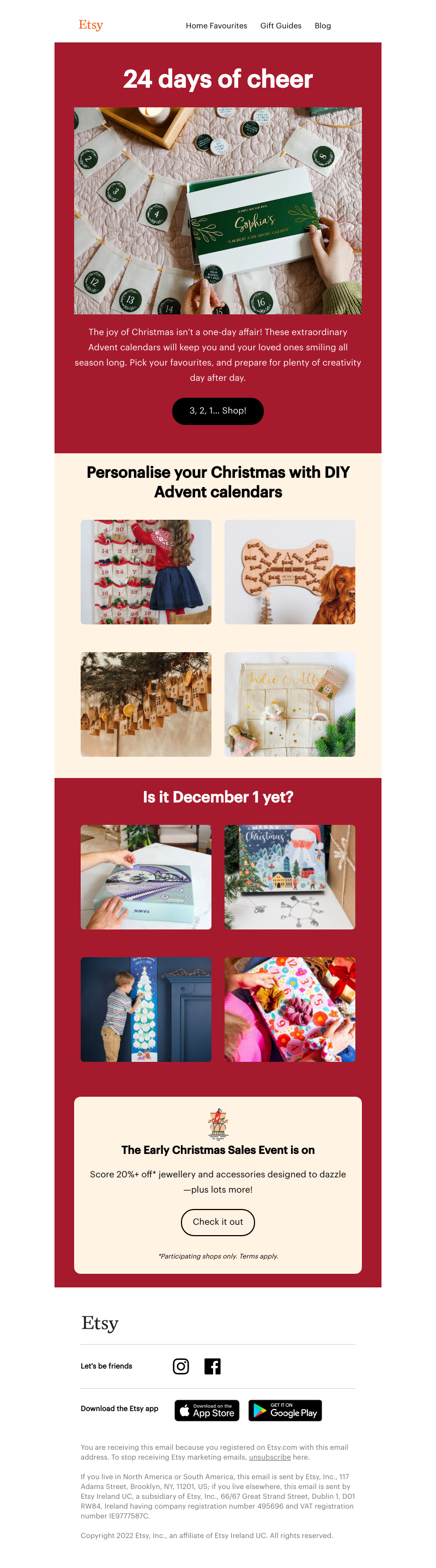 Etsy - Let the Xmas countdown begin! 🎄