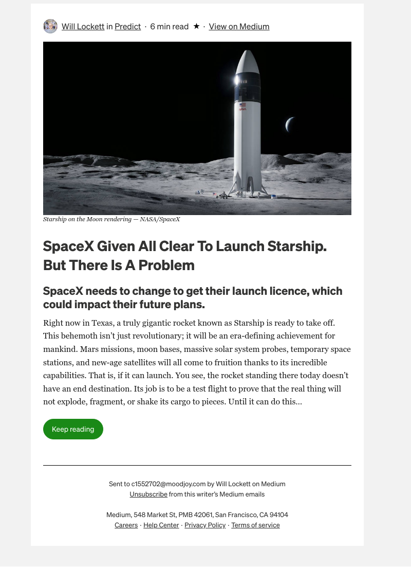 Medium - SpaceX Given All Clear To Launch Starship. But There Is A Problem
