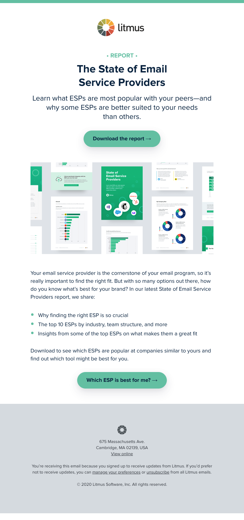 Litmus - Find the ESPs most popular with brands like yours