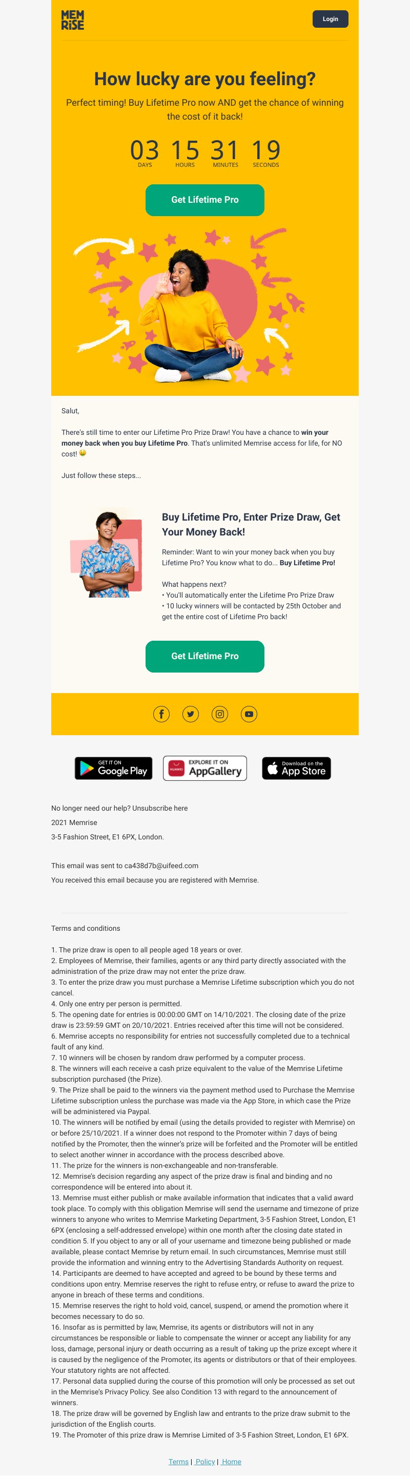 Memrise - You can still enter our Lifetime Pro Prize Draw!