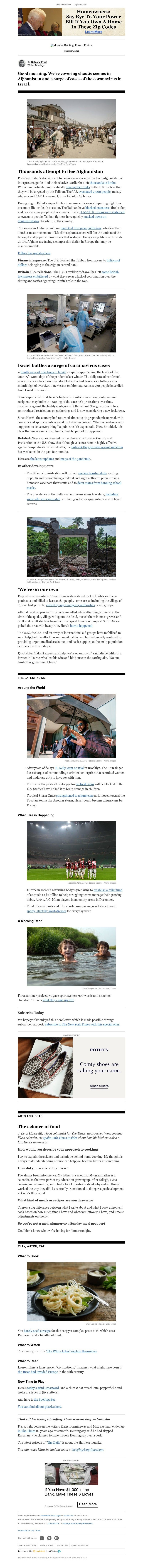 The New York Times - Your Thursday Briefing