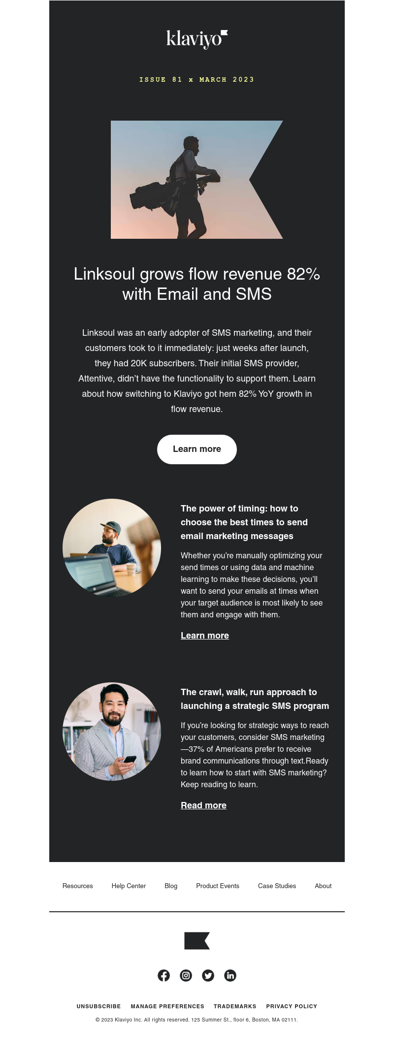 Klaviyo - Linksoul Grows Flow Revenue 82%