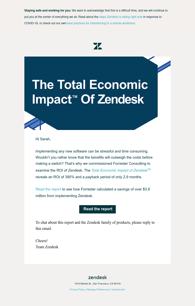 Zendesk - Forrester reports on the true ROI of Zendesk