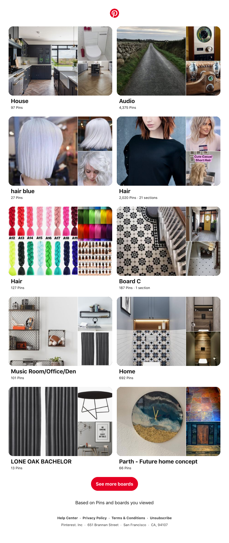 Pinterest - "House", "Audio" and 8 other boards like yours