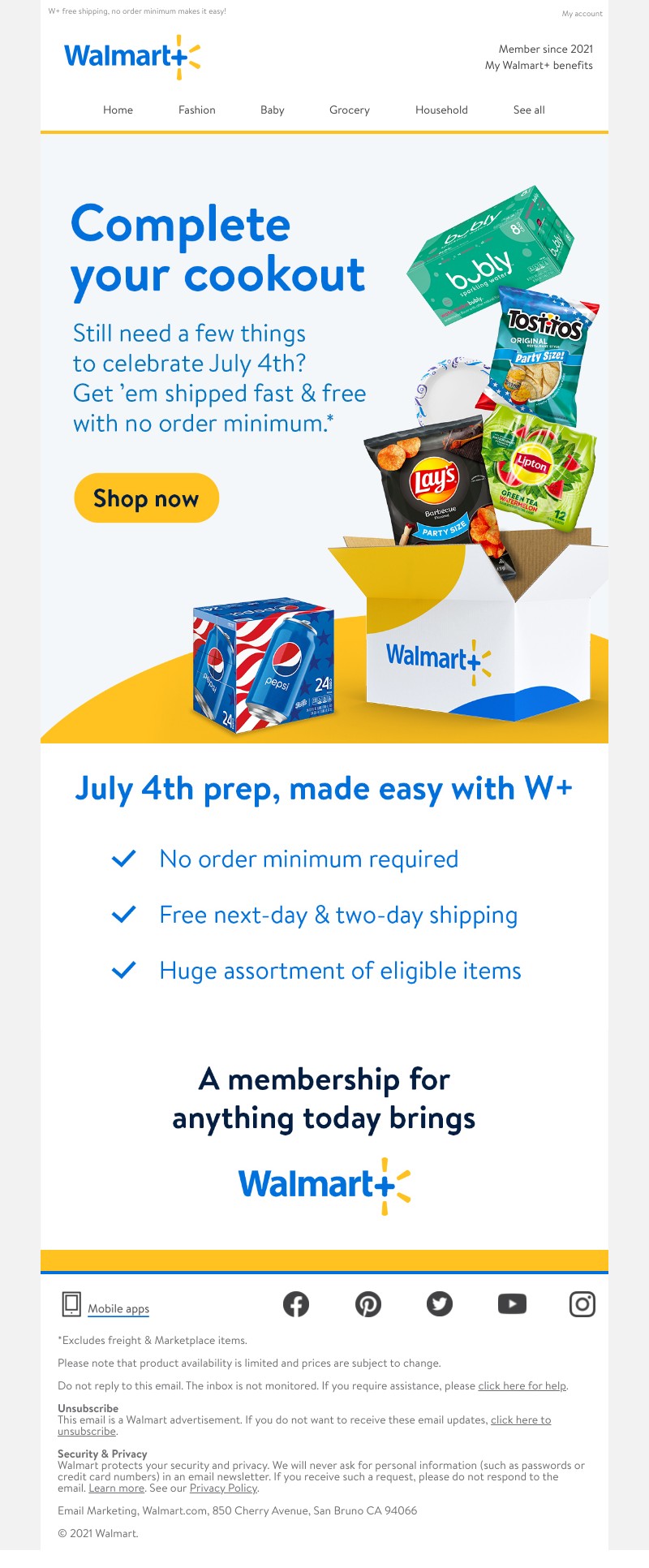 Walmart - Need a few more things for 4th of July? 🎆