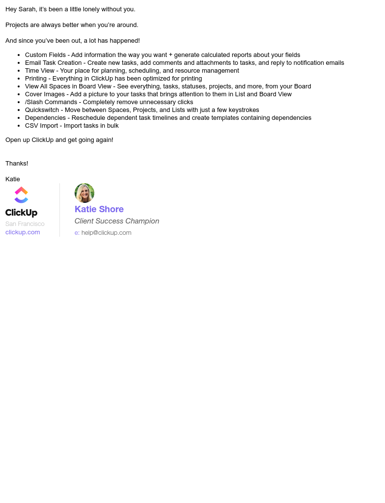 ClickUp - anyone there?