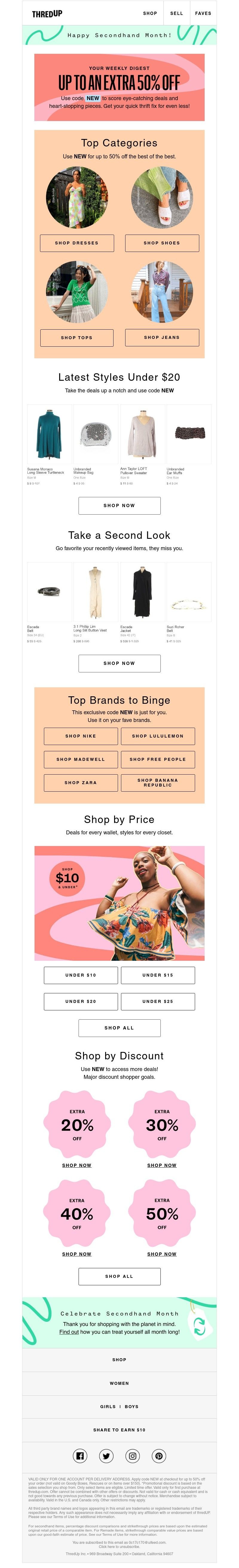 thredUP - What's weekly & loaded with deals? 👀